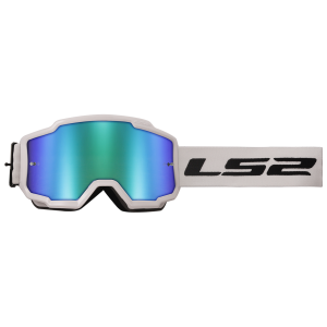 CHARGER GOGGLE WHITE WITH IRID.VISOR HI VIS GREEN